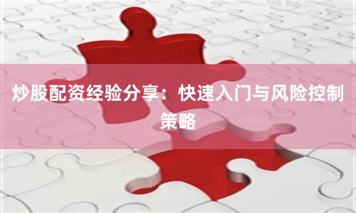 炒股配资经验分享：快速入门与风险控制策略